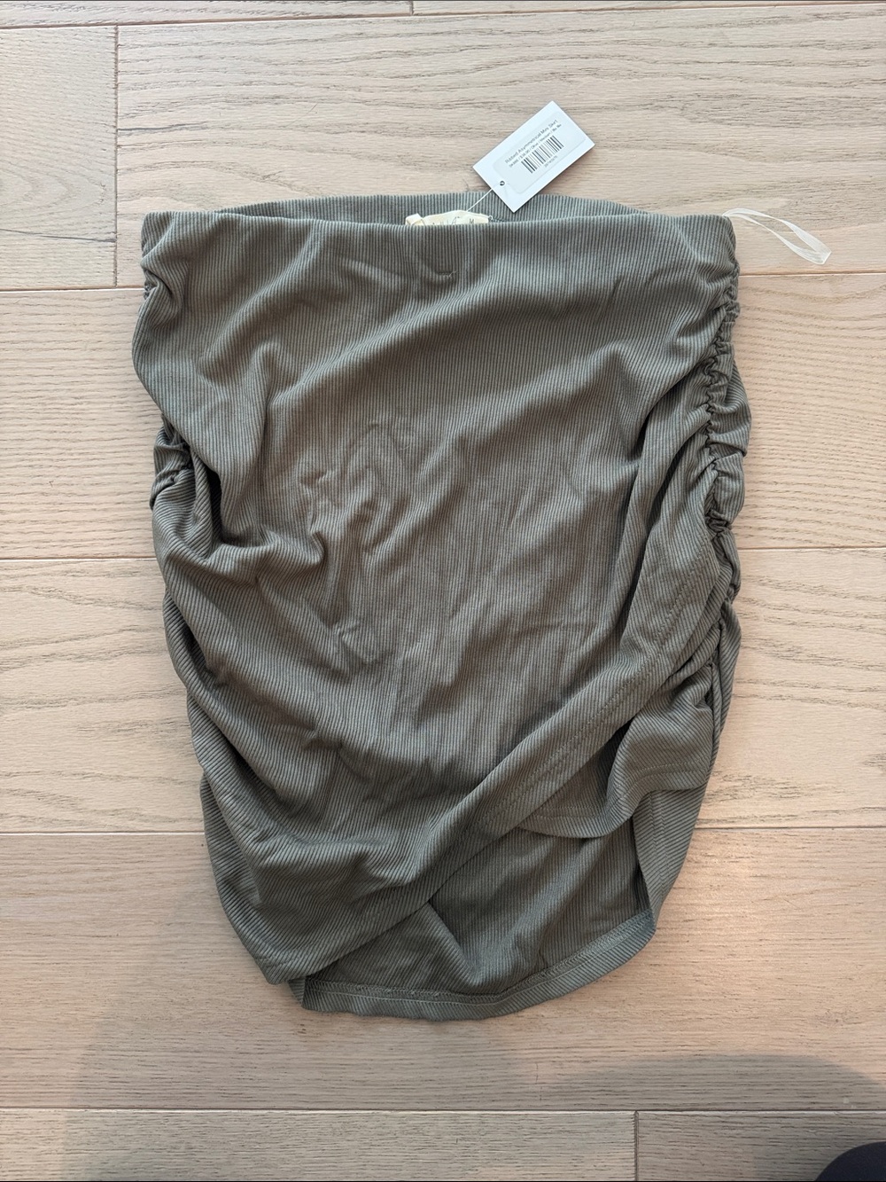 ILLA ILLA Olive Ruched Mini Skirt